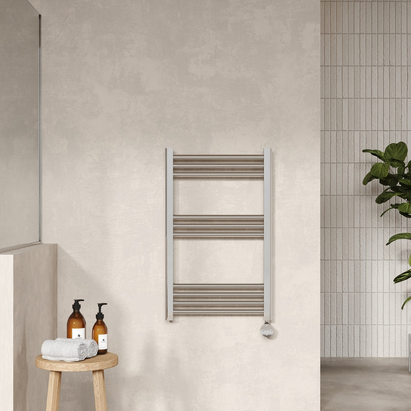 Hudson Reed Electric Round Tube Towel Rail with 10 Bars (1 size, 4 colours) - Brand New Bathrooms