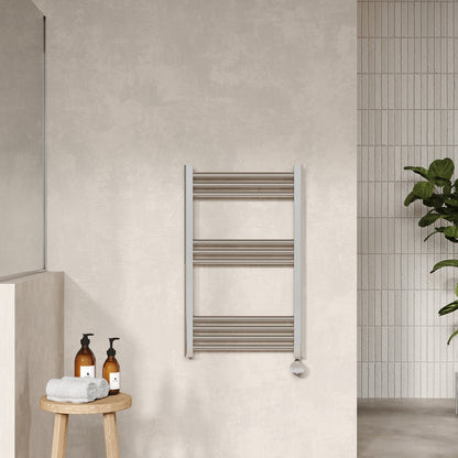 Hudson Reed Electric Round Tube Towel Rail with 10 Bars (1 size, 4 colours) - Brand New Bathrooms
