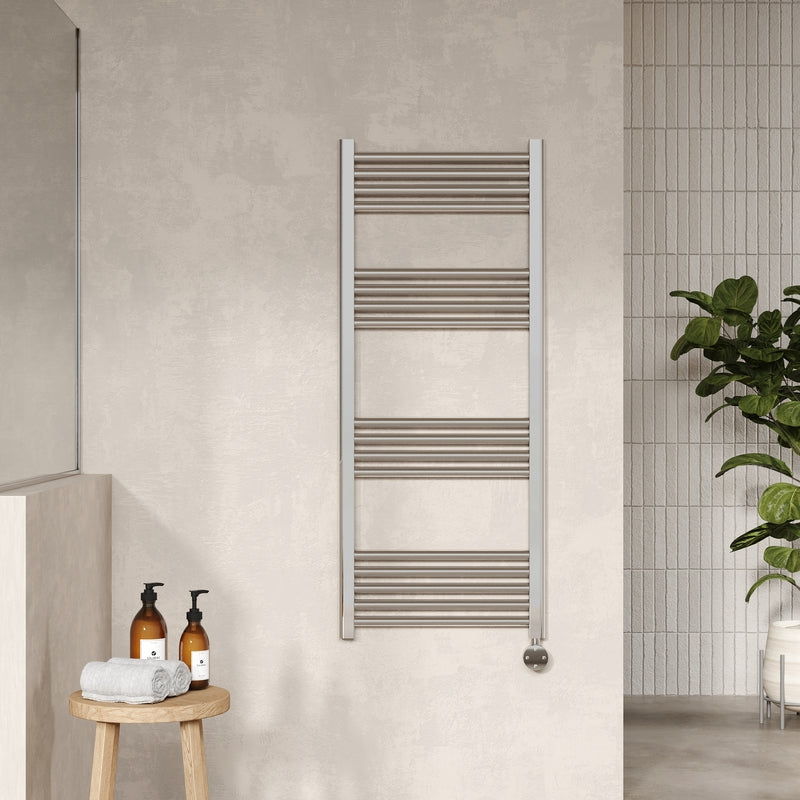 Hudson Reed Electric Round Tube Towel Rail with 17 Bars (1 size, 4 colours) - Brand New Bathrooms