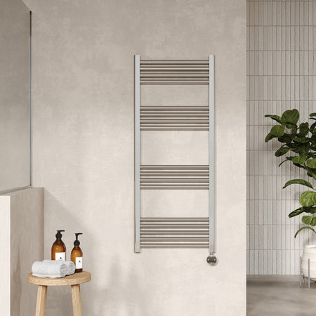 Hudson Reed Electric Round Tube Towel Rail with 17 Bars (1 size, 4 colours) - Brand New Bathrooms