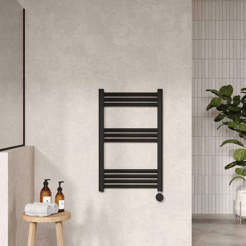 Hudson Reed Electric Round Tube Towel Rail with 10 Bars (1 size, 4 colours) - Brand New Bathrooms