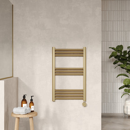 Hudson Reed Electric Round Tube Towel Rail with 10 Bars (1 size, 4 colours) - Brand New Bathrooms