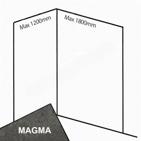 Bushboard Nuance Corner Pack B2 (for Shower Enclosures up to 1800mm) Magma - Brand New Bathrooms