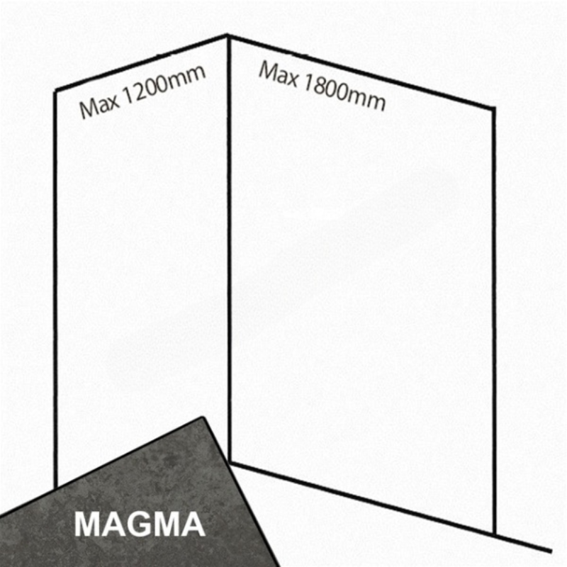 Bushboard Nuance Corner Pack B2 (for Shower Enclosures up to 1800mm) Magma - Brand New Bathrooms