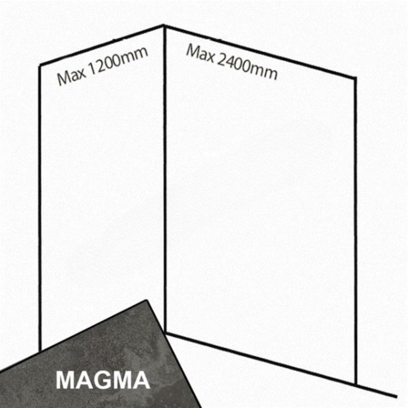 Bushboard Nuance Corner Pack C2 (for Shower Enclosures up to 2400mm) Magma - Brand New Bathrooms