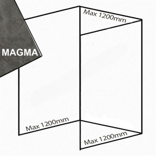 Bushboard Nuance Recess Pack D2 (for Shower Enclosures up to 1200mm) Magma - Brand New Bathrooms