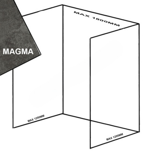 Bushboard Nuance Recess Pack E2 (for Shower Enclosures up to 1800mm) Magma - Brand New Bathrooms