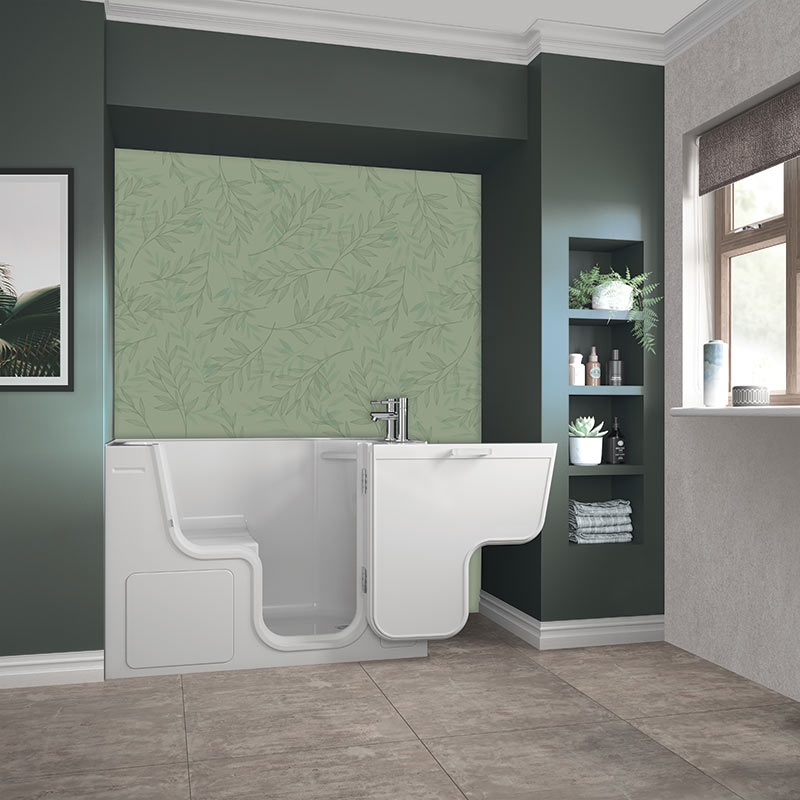 Mantaleda Tranquility "Special Plus" Walk-in Bathtub (3 sizes, 2 styles, White) - Brand New Bathrooms
