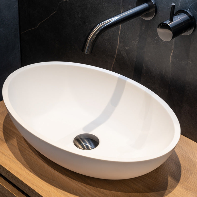 Loutro Lavabo Marina Oval Counter Top Basin (1 size, 2 colours) - Brand New Bathrooms
