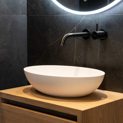 Loutro Lavabo Marina Oval Counter Top Basin (1 size, 2 colours) - Brand New Bathrooms