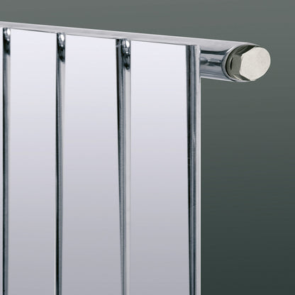 Eucotherm Mars Chrome Vertical Flat Panel Radiator (1 colour, 5 sizes) - Brand New Bathrooms