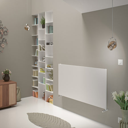 Eucotherm Mars Plus Horizontal Solid Flat Panel Radiator (2 colours, 6 sizes) - Brand New Bathrooms