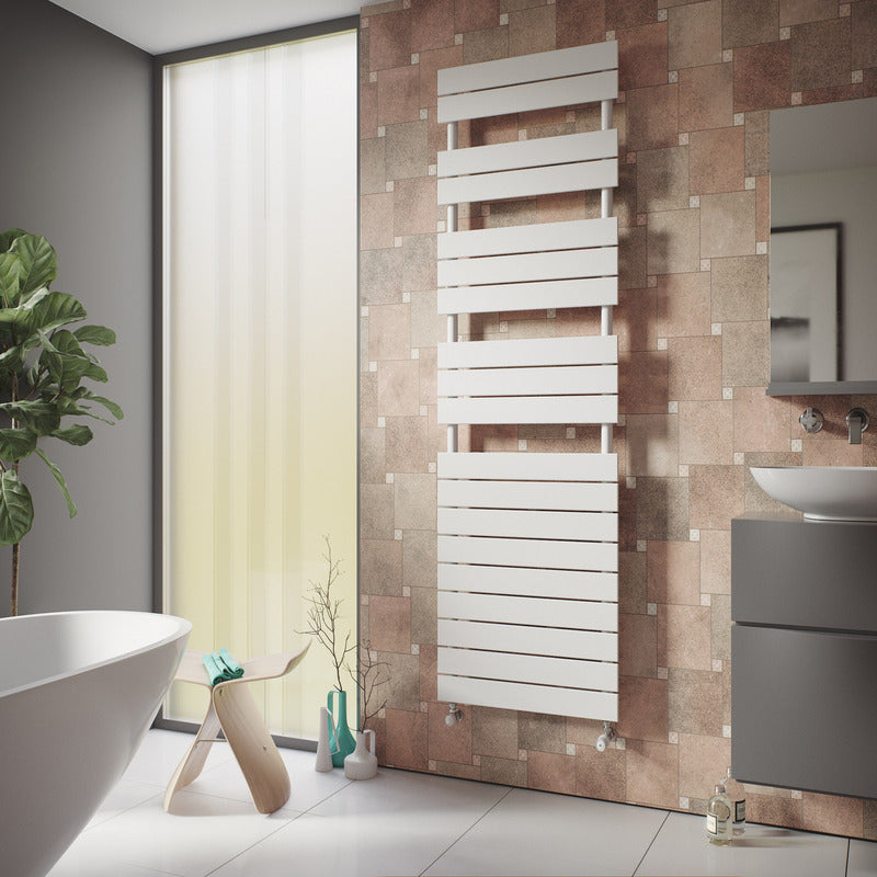 Eucotherm Mars Primus Flat Panel Towel Radiator (2 colours, 3 sizes, 2 styles) - Brand New Bathrooms