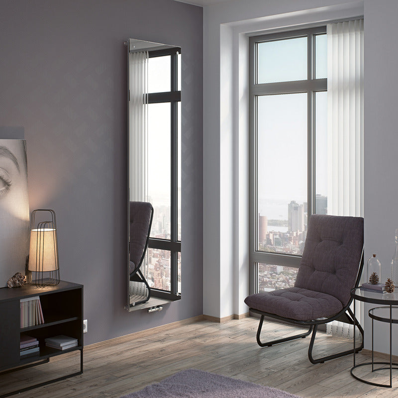 Eucotherm Mars Vitro Glass Panel Radiator (1 colour, 2 sizes, 2 styles) - Brand New Bathrooms