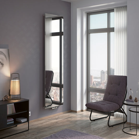 Eucotherm Mars Vitro Glass Panel Radiator (1 colour, 2 sizes, 2 styles) - Brand New Bathrooms