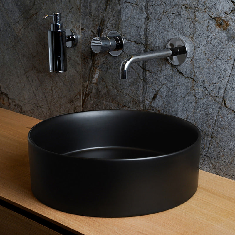 Loutro Lavabo Mc Delly Round Ceramic Basin (1 size, 5 colours) - Brand New Bathrooms