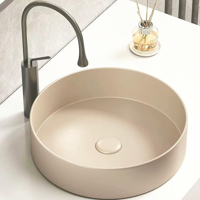 Loutro Lavabo Mc Delly Round Ceramic Basin (1 size, 5 colours) - Brand New Bathrooms