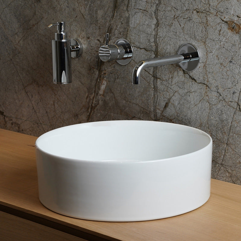 Loutro Lavabo Mc Delly Round Ceramic Basin (1 size, 5 colours) - Brand New Bathrooms