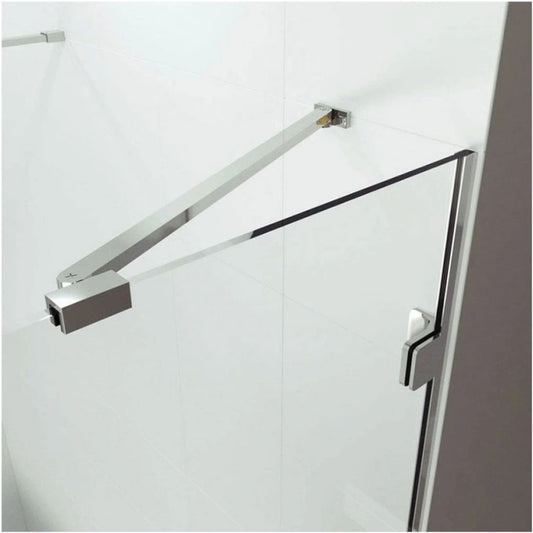 Merlyn 8 & 10 Series | Wetroom Shower Wall Stabilising Bar (Chrome, 2 Styles)