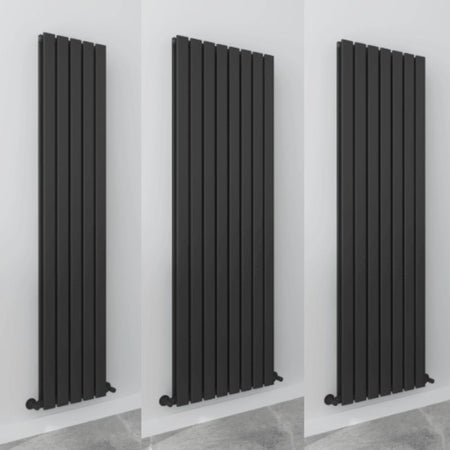 Senator Milan Flat Double Panel Vertical Radiator (3 sizes, 3 colours) - Brand New Bathrooms