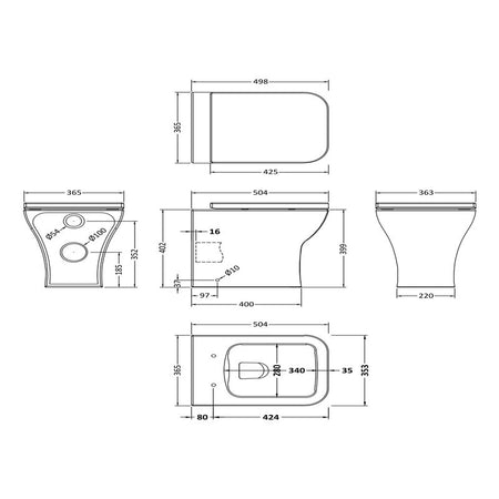 Nuie Ava Back To Wall Pan & Soft Close Seat (1 size, White) - Brand New Bathrooms