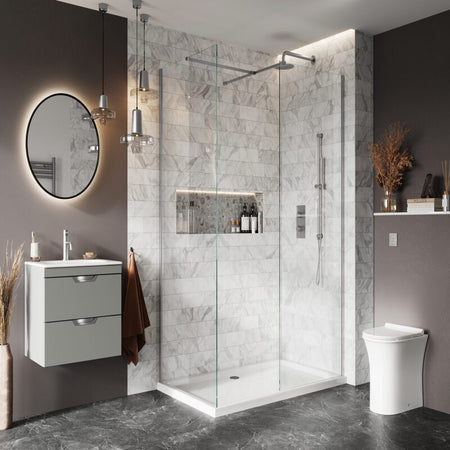 Scudo Brushed Nickel Flipper Panel - Brand New Bathrooms