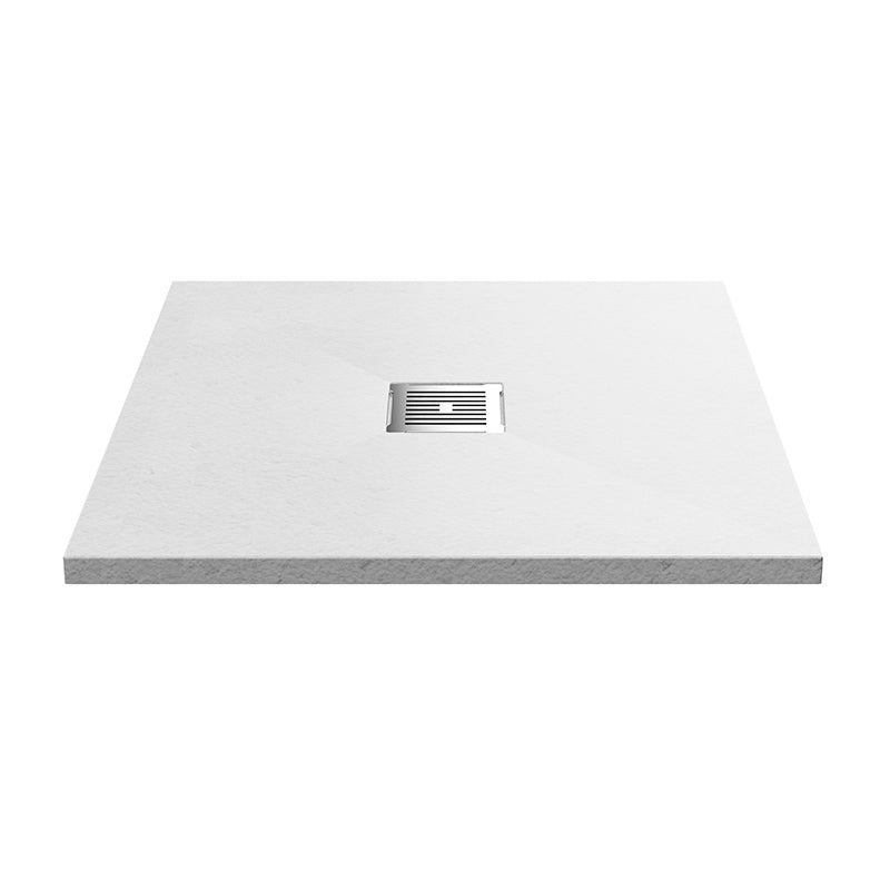 Nuie Square Slimline Shower Tray (2 sizes, White) - Brand New Bathrooms