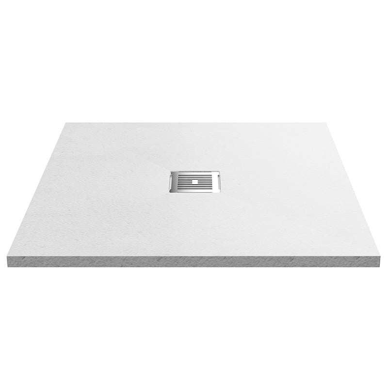 Nuie Square Slimline Shower Tray (2 sizes, White) - Brand New Bathrooms
