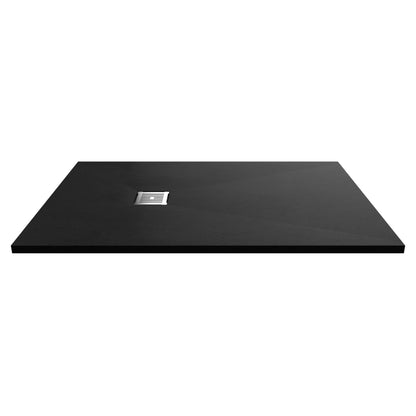 Nuie Rectangular Slimline Shower Tray (8 sizes, Black) - Brand New Bathrooms
