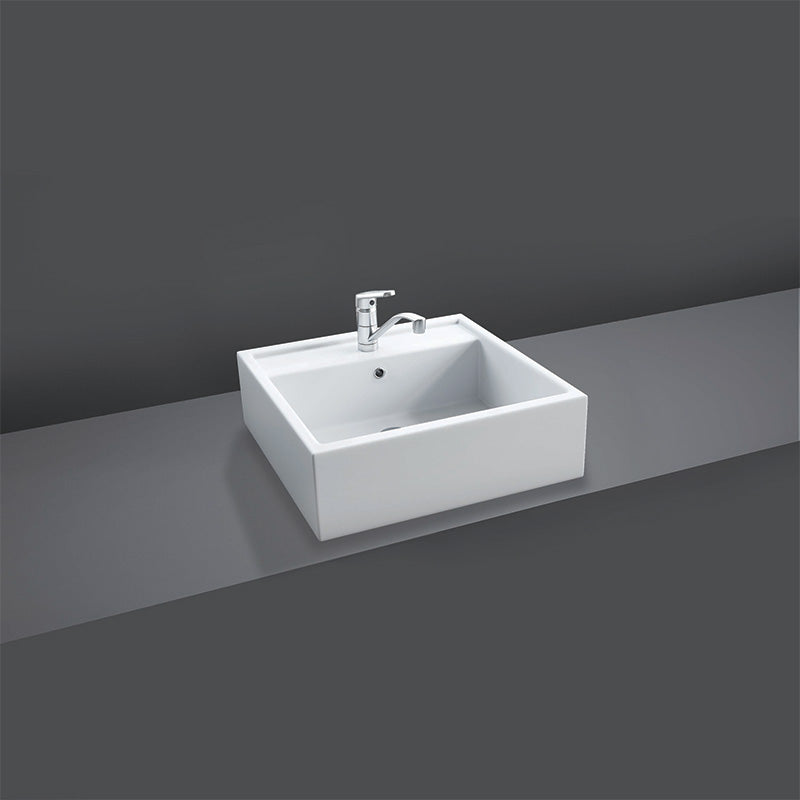 RAK Ceramics Nova Basin with 1 Tap Hole (2 sizes, 3 types, Alpine White) - Brand New Bathrooms