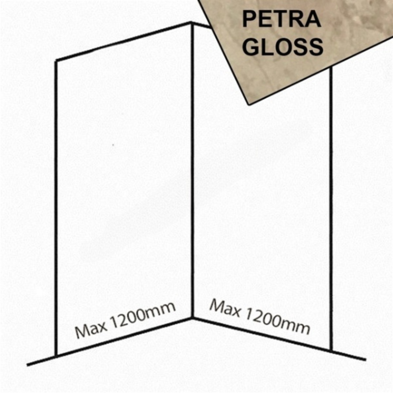Bushboard Nuance Corner Pack A1 (for Shower Enclosures up to 1200mm) Petra Gloss - Brand New Bathrooms