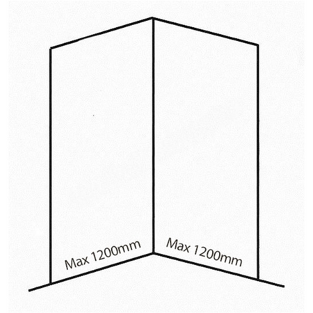 Bushboard Nuance Corner Pack A2 (for Shower Enclosures up to 1200mm) Classic Travertine - Brand New Bathrooms