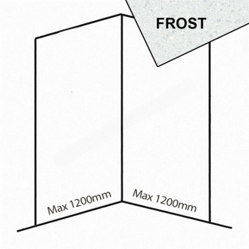 Bushboard Nuance Corner Pack A2 (for Shower Enclosures up to 1200mm) Frost - Brand New Bathrooms