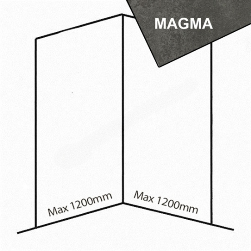 Bushboard Nuance Corner Pack A2 (for Shower Enclosures up to 1200mm) Magma - Brand New Bathrooms