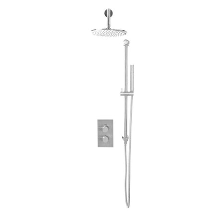 Scudo Core Round Handle With Head & Handset Riser Kit (5 Colours) - Brand New Bathrooms