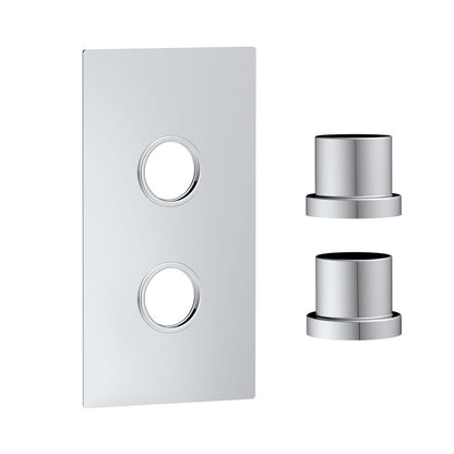 Scudo Concealed Shower Plate with Sleeve (2 outlets) (1 size, 5 colours) - Brand New Bathrooms