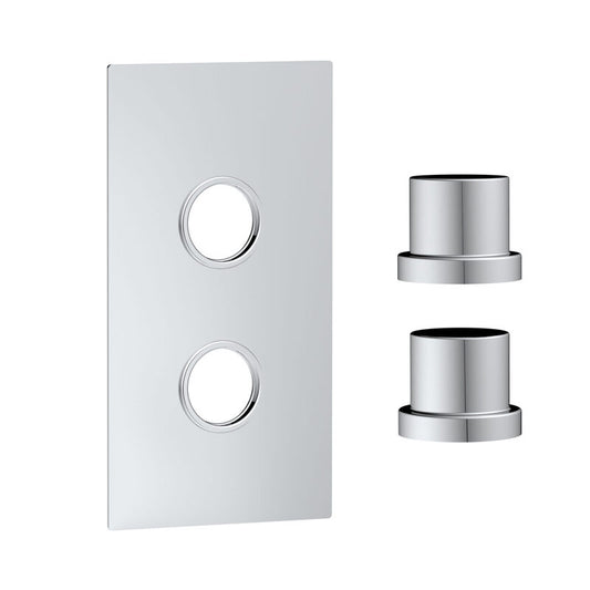 Scudo Concealed Shower Plate with Sleeve (2 outlets) (1 size, 5 colours) - Brand New Bathrooms