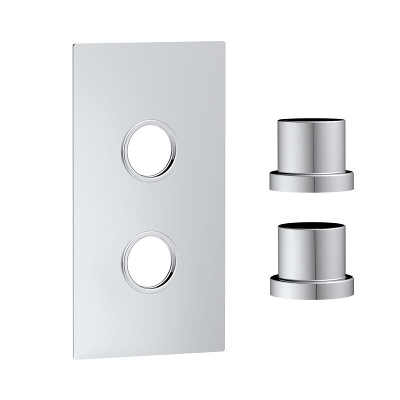 Scudo Concealed Shower Plate with Sleeve (2 outlets) (1 size, 5 colours) - Brand New Bathrooms