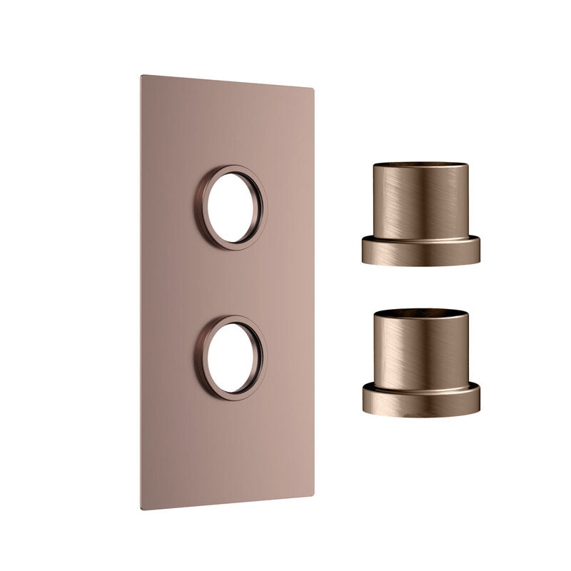 Scudo Concealed Shower Plate with Sleeve (2 outlets) (1 size, 5 colours) - Brand New Bathrooms