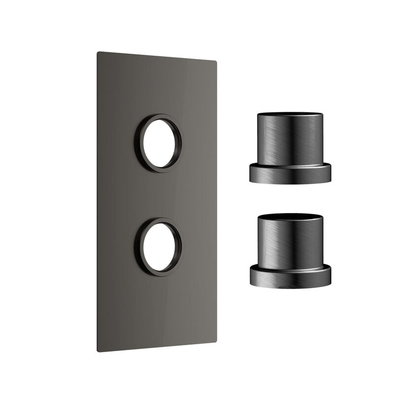 Scudo Concealed Shower Plate with Sleeve (2 outlets) (1 size, 5 colours) - Brand New Bathrooms