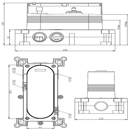 Scudo Core Concealed Valve Body Single Outlet Universal (1 size, Black, 3 styles) - Brand New Bathrooms