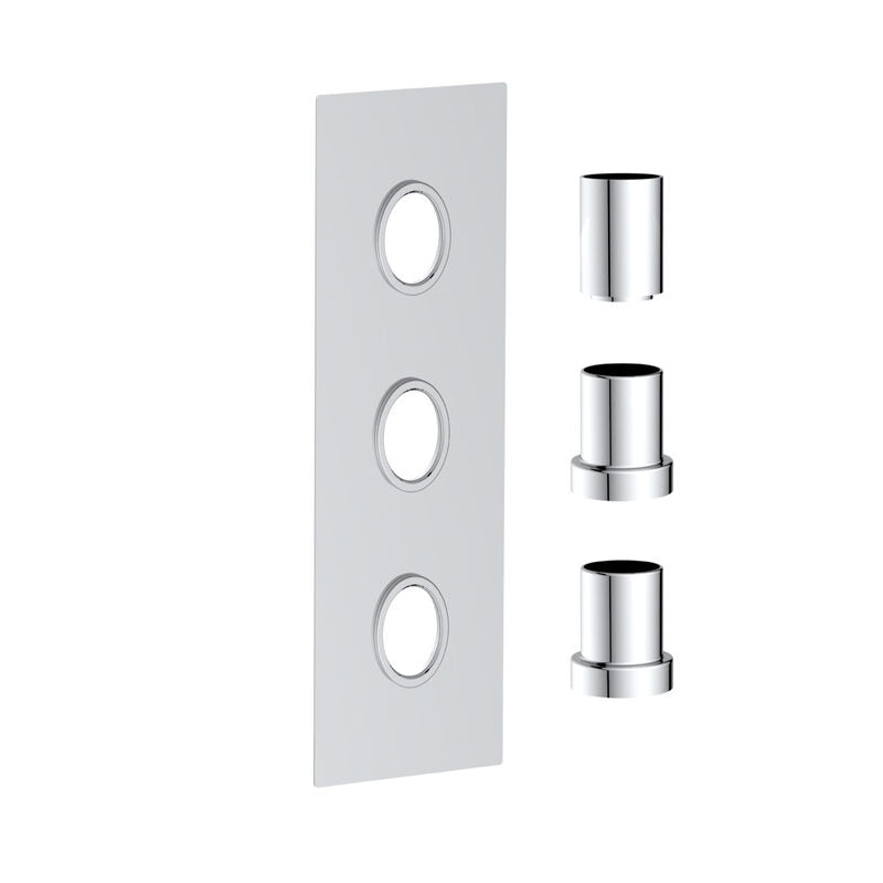 Scudo Concealed Shower Plate with Sleeve (3 outlets) (1 size, 6 colours) - Brand New Bathrooms