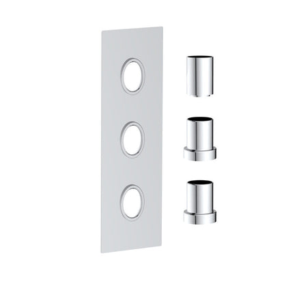 Scudo Concealed Shower Plate with Sleeve (3 outlets) (1 size, 6 colours) - Brand New Bathrooms