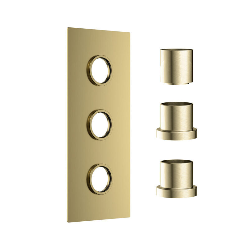 Scudo Concealed Shower Plate with Sleeve (3 outlets) (1 size, 6 colours) - Brand New Bathrooms