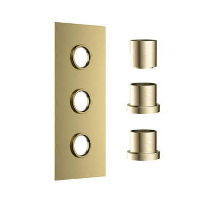 Scudo Concealed Shower Plate with Sleeve (3 outlets) (1 size, 6 colours) - Brand New Bathrooms