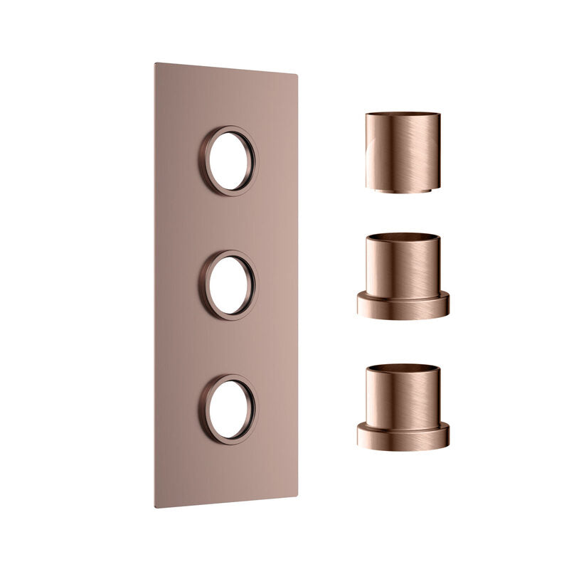 Scudo Concealed Shower Plate with Sleeve (3 outlets) (1 size, 6 colours) - Brand New Bathrooms
