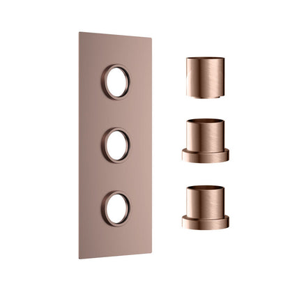 Scudo Concealed Shower Plate with Sleeve (3 outlets) (1 size, 6 colours) - Brand New Bathrooms
