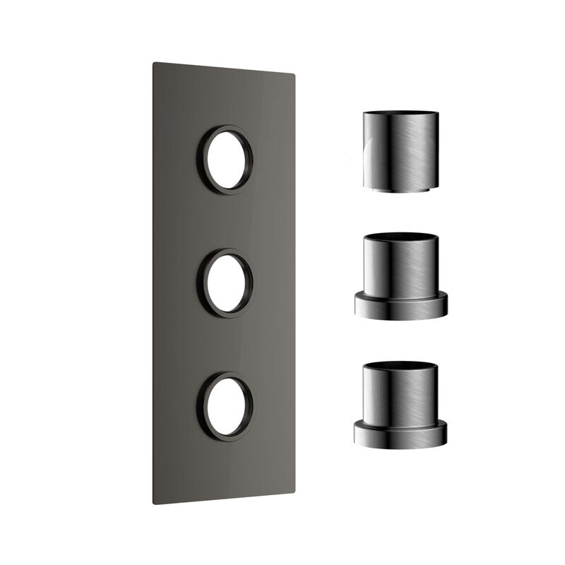 Scudo Concealed Shower Plate with Sleeve (3 outlets) (1 size, 6 colours) - Brand New Bathrooms
