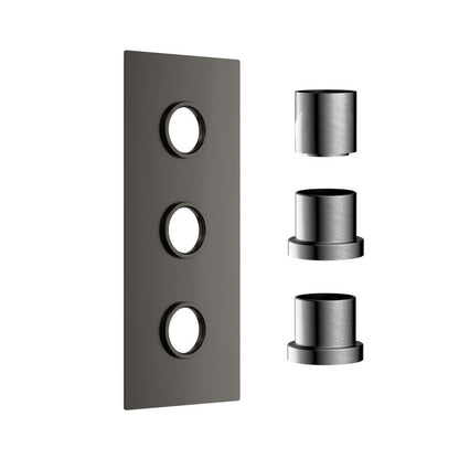 Scudo Concealed Shower Plate with Sleeve (3 outlets) (1 size, 6 colours) - Brand New Bathrooms