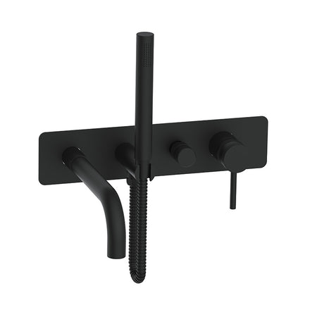 Scudo Core Wall Mounted Bath & Shower Mixer & Handset (1 size, 5 colours) - Brand New Bathrooms